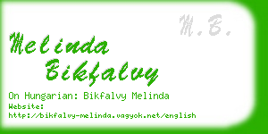 melinda bikfalvy business card